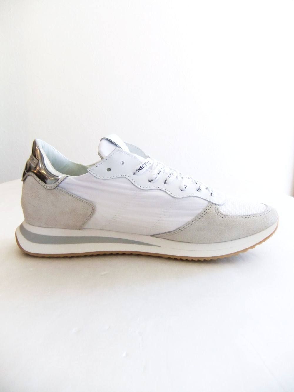 TRPX MONDIAL BUBBLE  LOW-CUT TZLU WB03 ローカットスニーカー (ホワイト×シルバーメタリック)