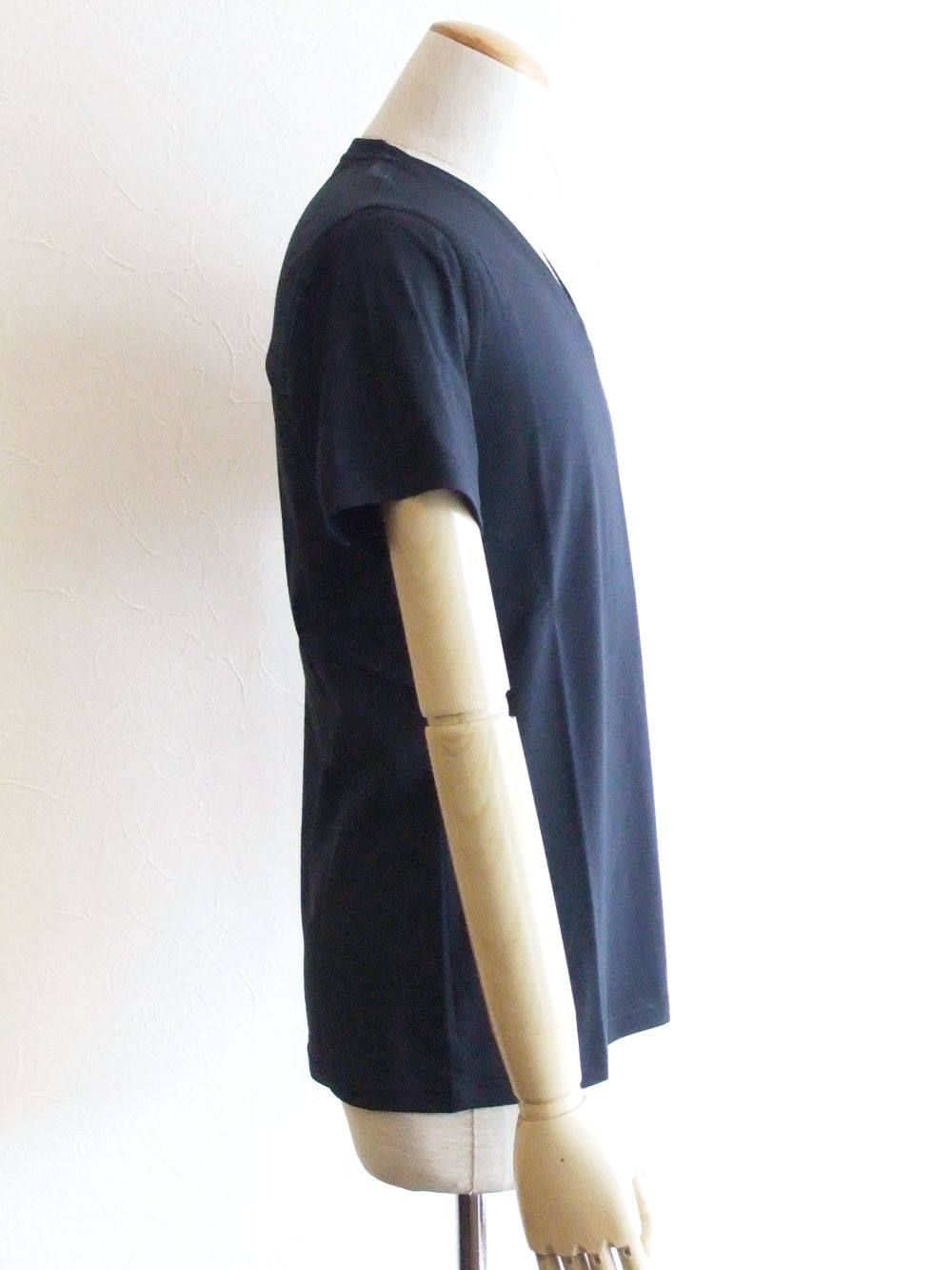 モノグラムモチーフ VーNECK コットン Tシャツ ( NAVY )