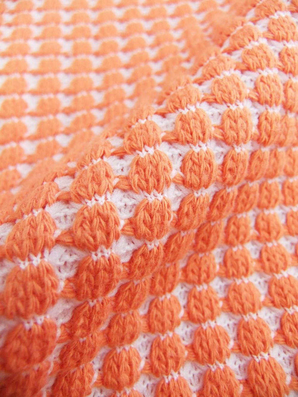 CAVIANA   コットンワッフル ダブルジップパーカー ( ORANGE )