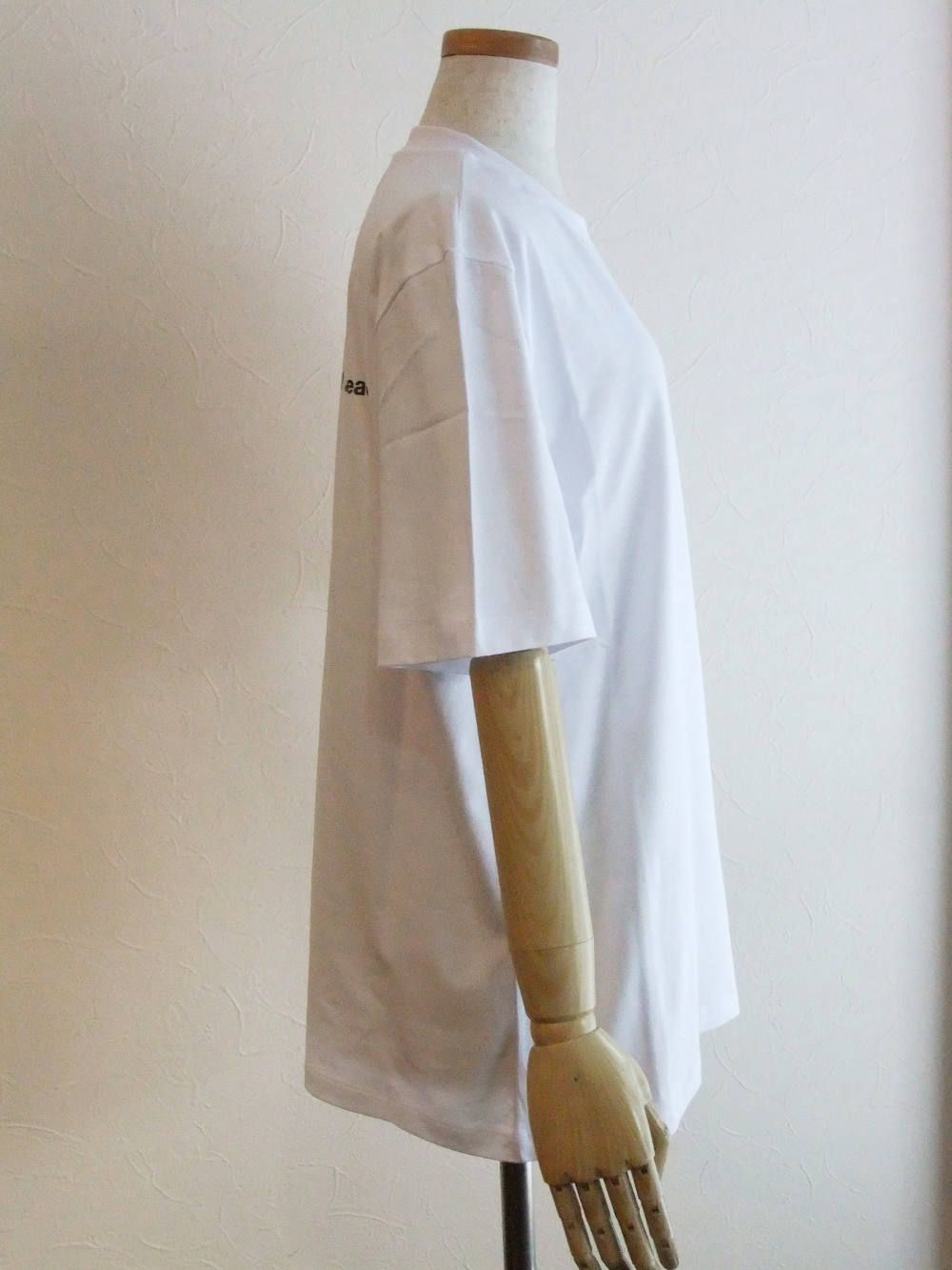 《LADIES》 ミニロゴ + バックロゴ プリント コットン Tシャツ (ホワイト)  2841MDM211