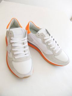 TRPX MONDIAL FLUO   LOW-CUT TZLU WFF3 ローカットスニーカー (ホワイト×オレンジ)