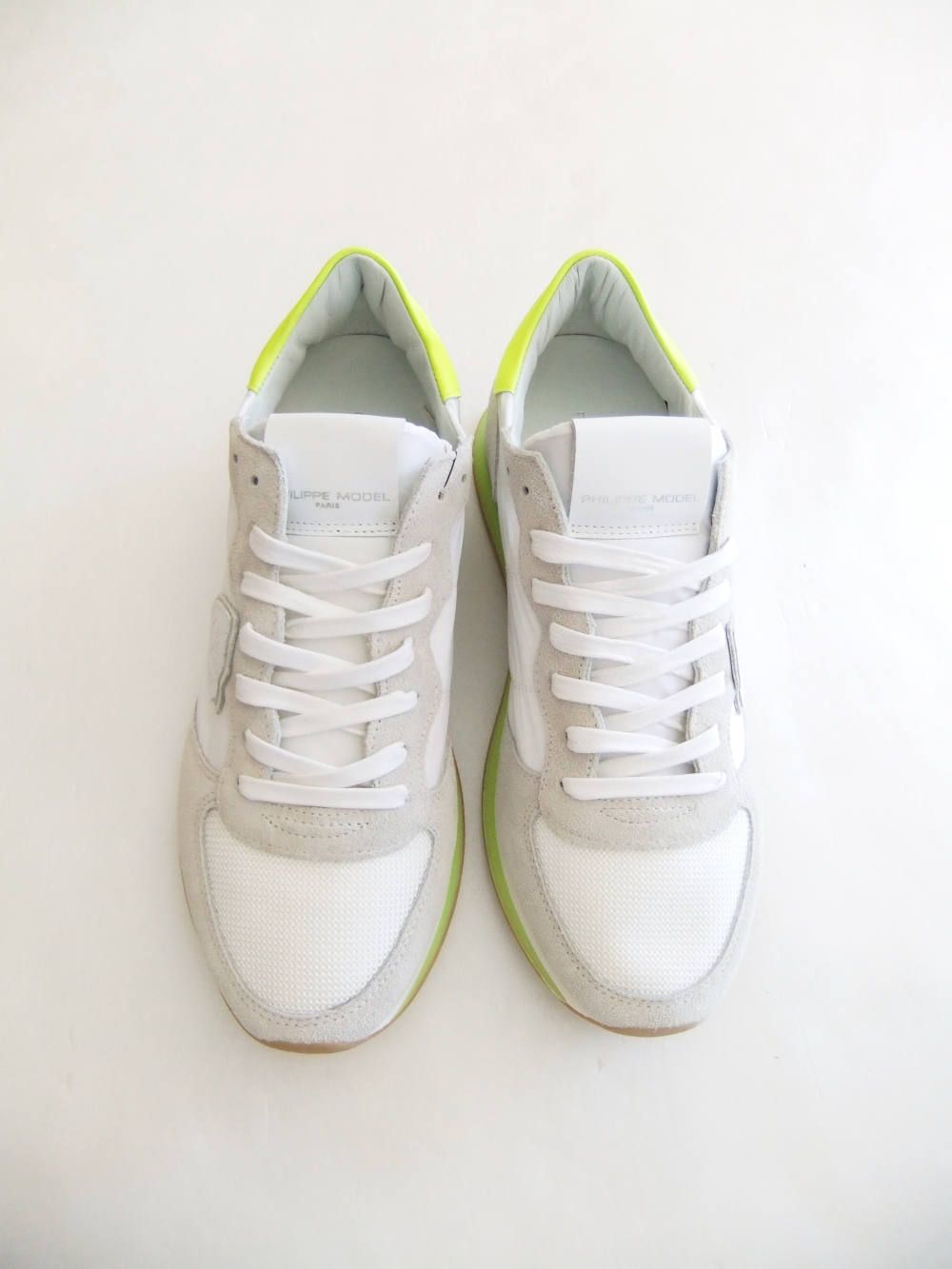 TRPX MONDIAL FLUO   LOW-CUT TZLU WFF1 ローカットスニーカー (ホワイト×イエロー)