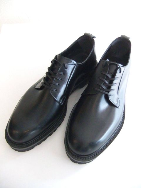 coyu様購入用【WH（ダブルエイチ）】定価\54,000 プレーントゥ　千場 WH WH(ダブルエイチ)プレーントゥ シューズ ブラック【干場氏スペシャルモデル】 ￥55.000税込