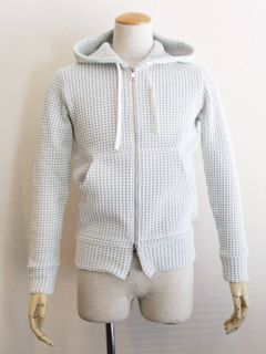 CAVIANA   コットンワッフル ダブルジップパーカー ( IVORY )