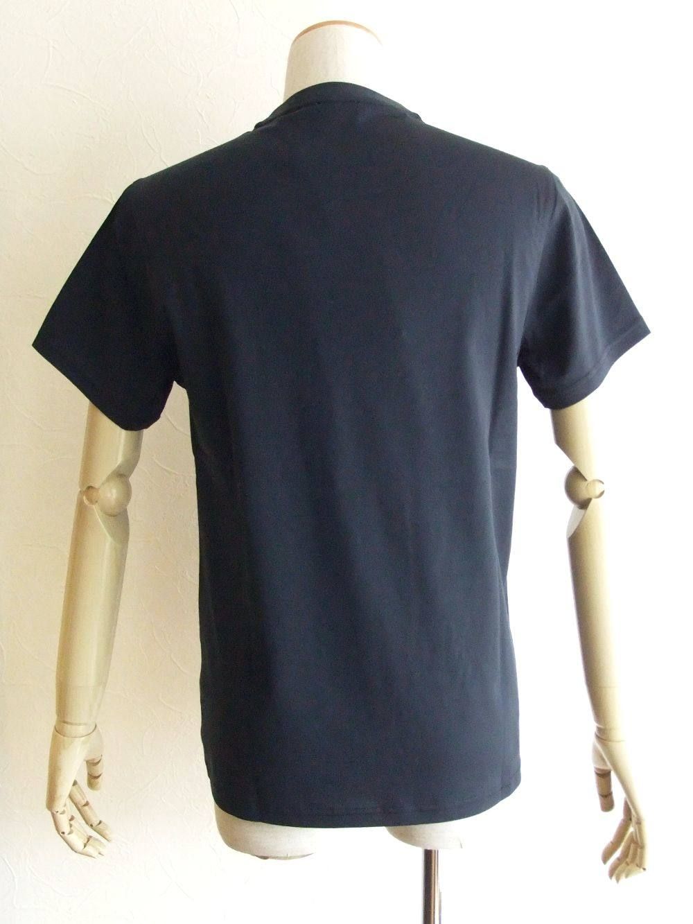 モノグラムモチーフ クルーネック コットン Tシャツ ( NAVY )