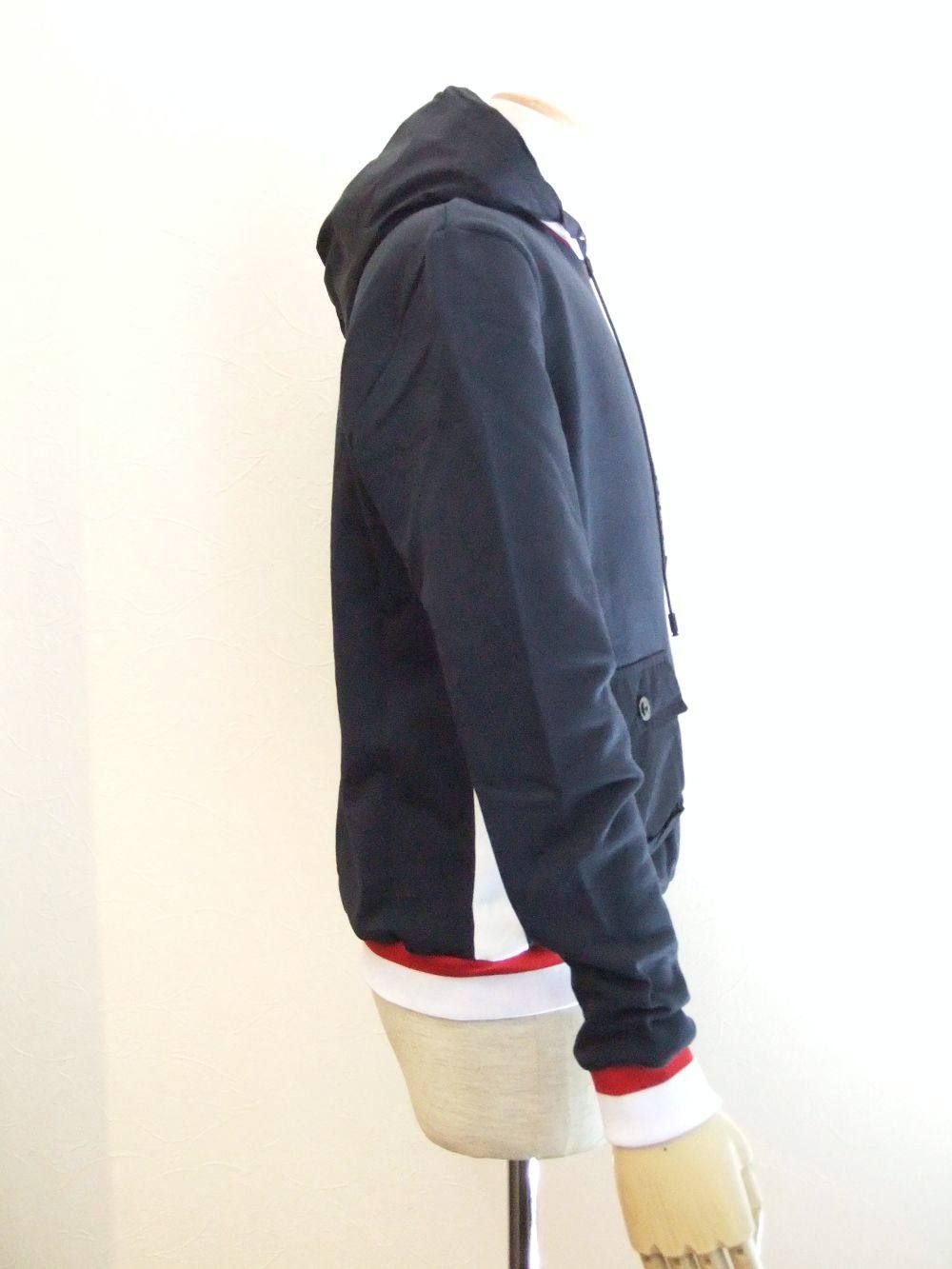 ARVID  ラインリブ入りパーカー