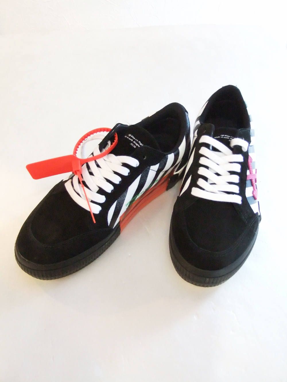 OFF-WHITE - DIAG LOW VULCANIZED キャンバス ×スエード スニーカー