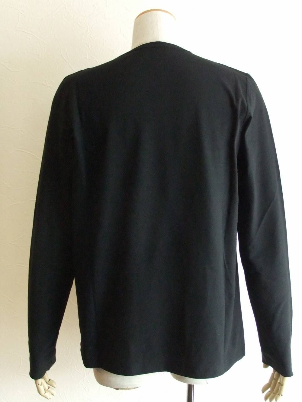 コットン クルーネック 長袖Tシャツ ( ブラック )  RC90001