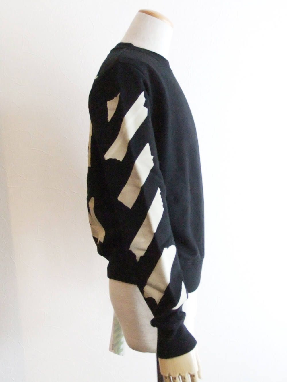 TAPE ARROWS SLIM CREWNECKH  テープロゴ スウェット ( BLACK ) BA025R20E3