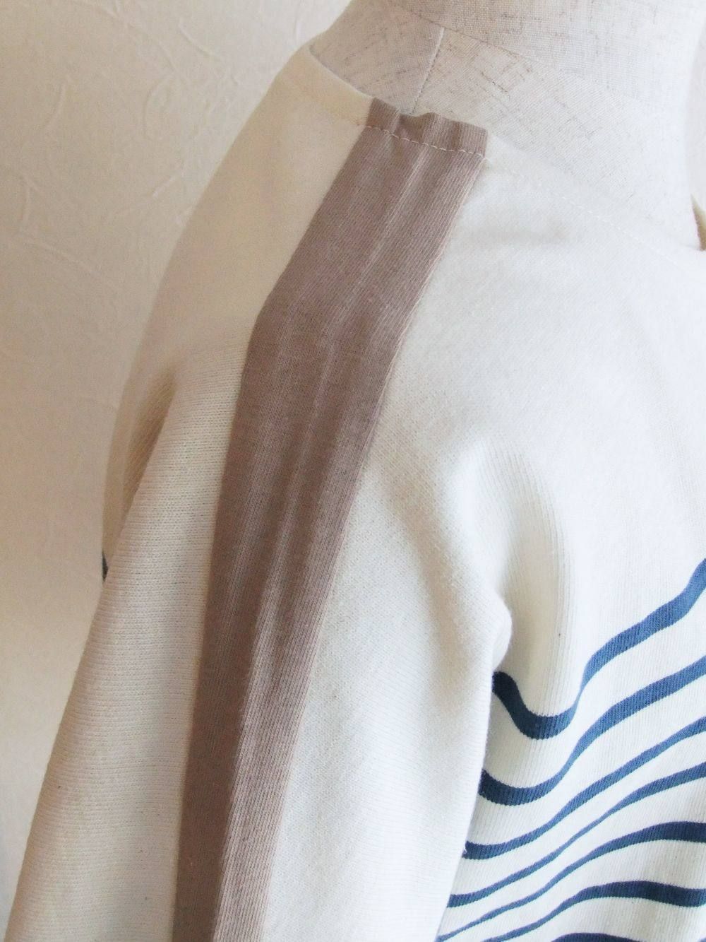 配色 パイピング ボーダー 長袖 Tシャツ BB01-910