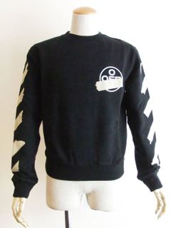 TAPE ARROWS SLIM CREWNECKH  テープロゴ スウェット ( BLACK ) BA025R20E3