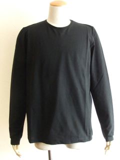 コットン クルーネック 長袖Tシャツ ( ブラック )  RC90001