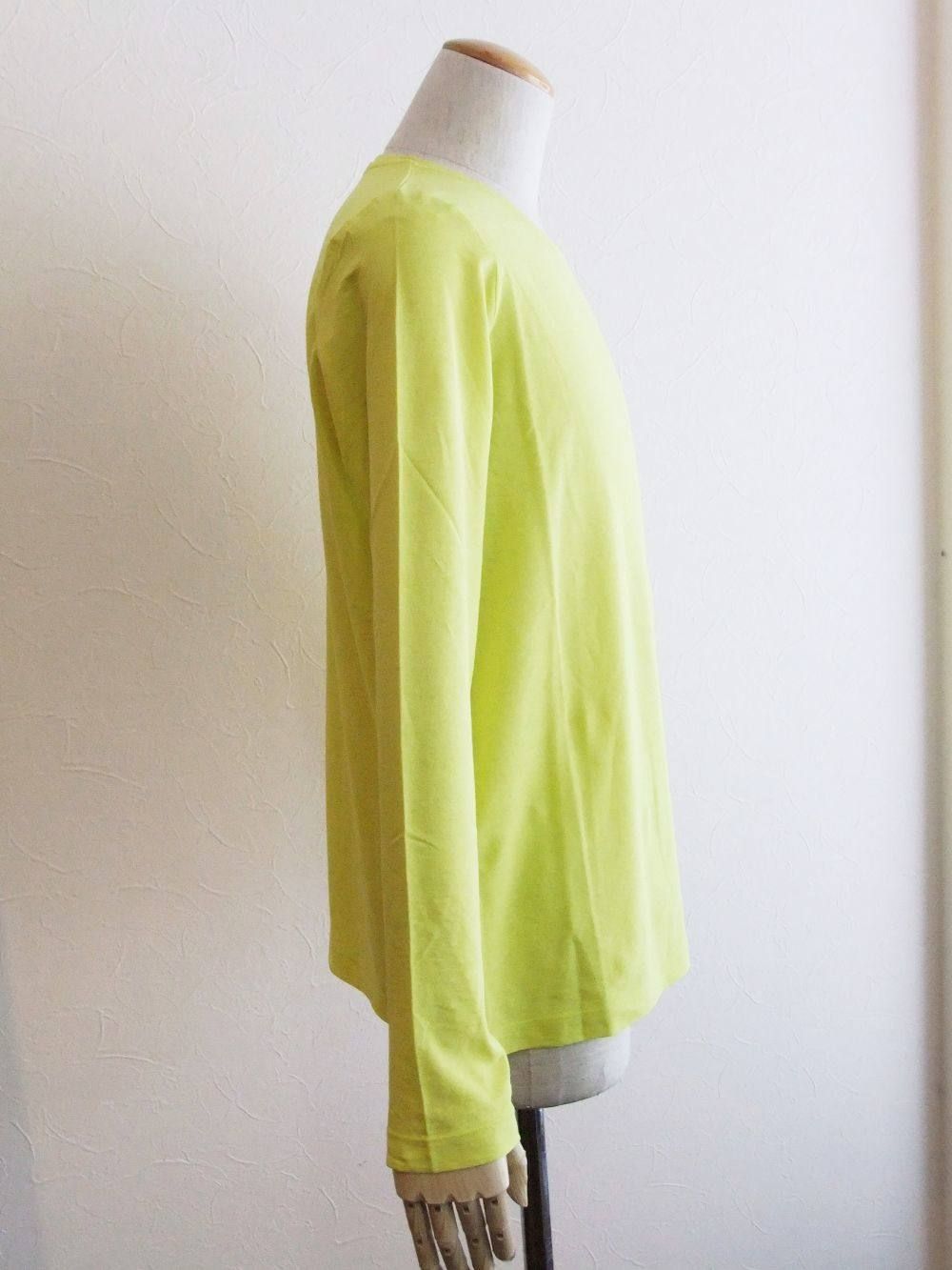 コットン クルーネック 長袖Tシャツ ( イエロー )  RC90001