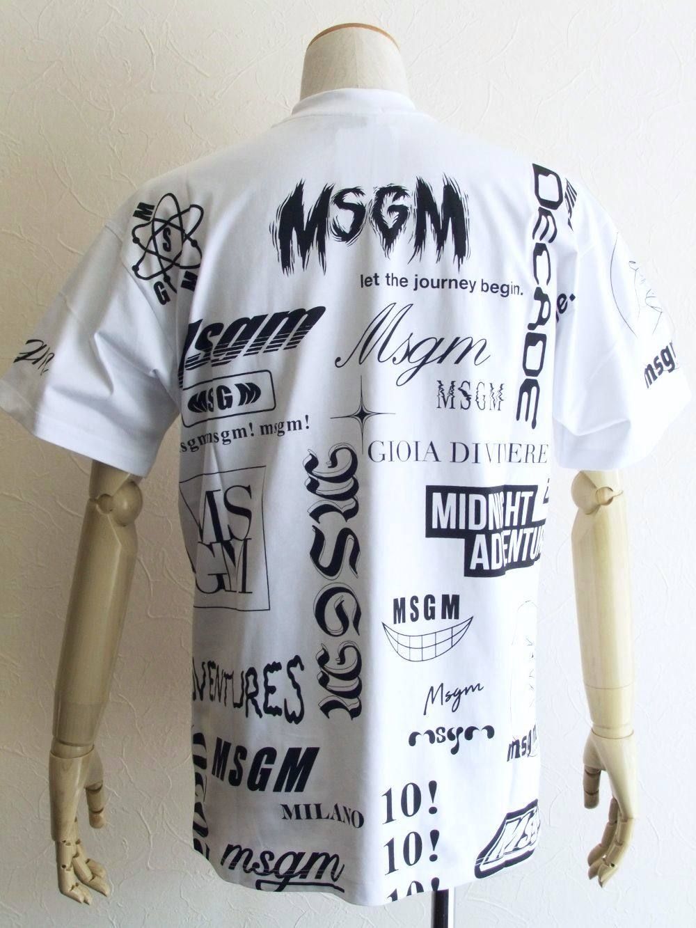 MSGM - LOGO ロゴ T-SHIRT ( ホワイト ) 2840MM101 | 4.444glad