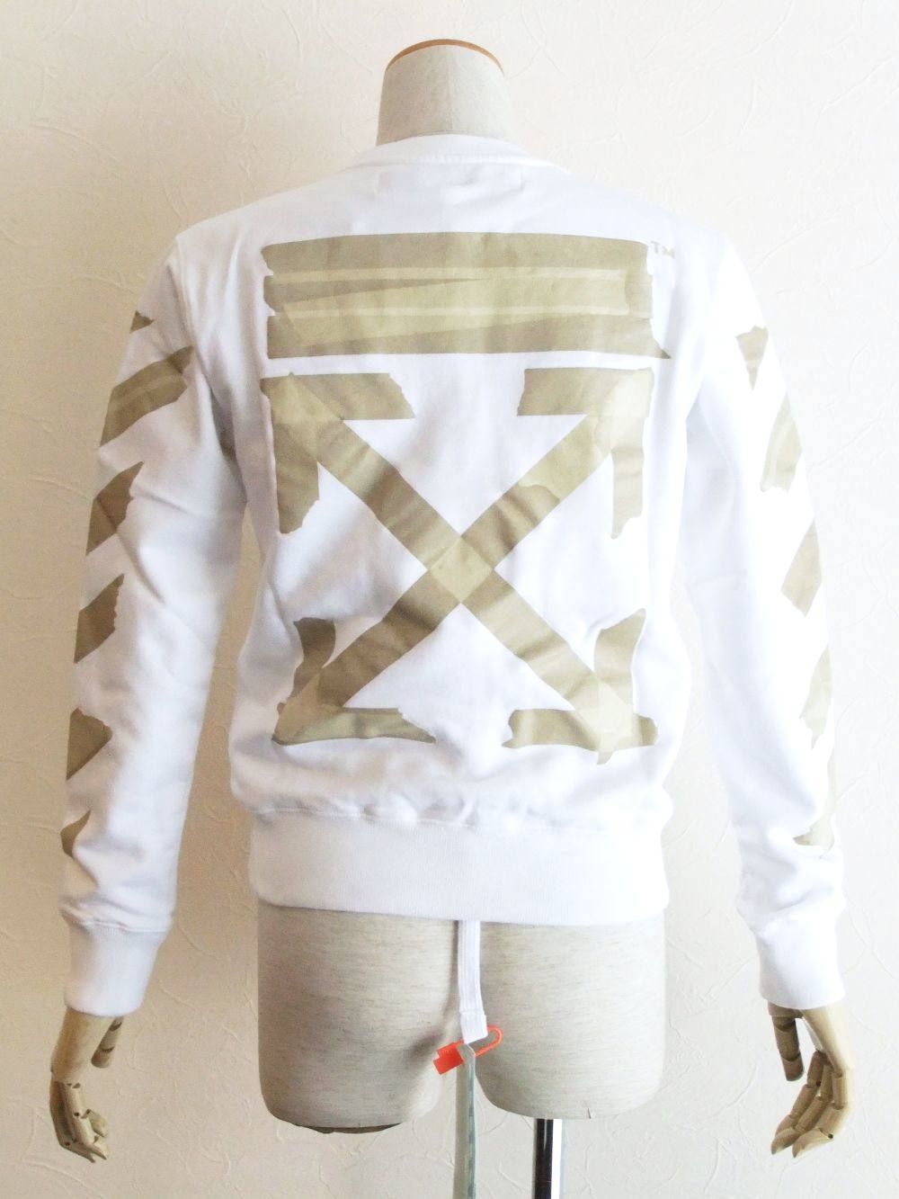 TAPE ARROWS SLIM CREWNECKH  テープロゴ スウェット ( WHITE ) BA025R20E3