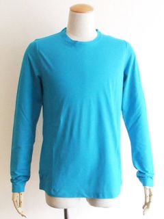 コットン クルーネック 長袖Tシャツ ( ターコイズブルー )  RC90001