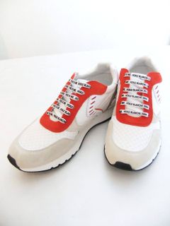 LIAM POWER Ⅱ  ナイロン×スエード  スニーカー ( ホワイト× レッド )
