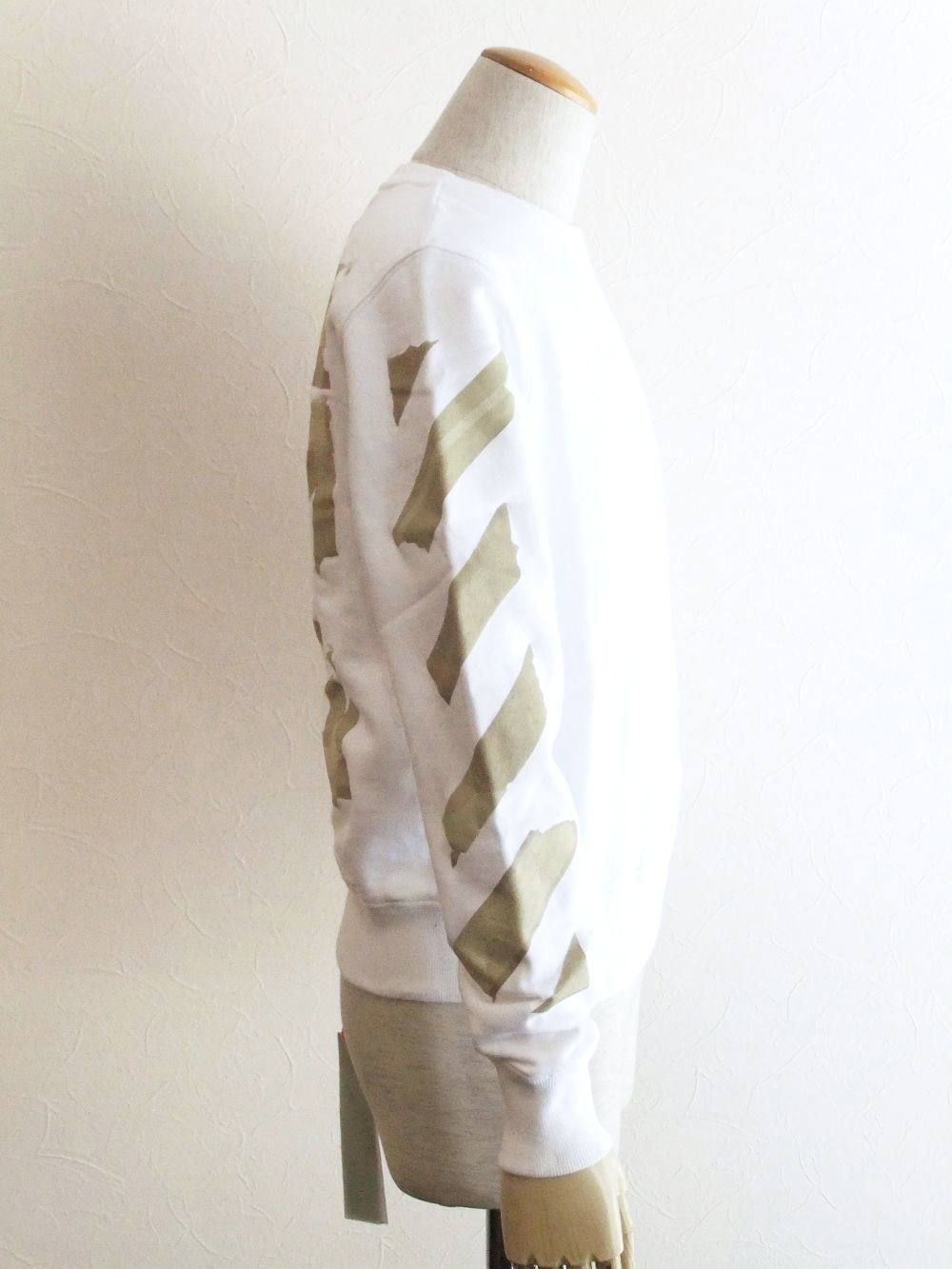 TAPE ARROWS SLIM CREWNECKH  テープロゴ スウェット ( WHITE ) BA025R20E3