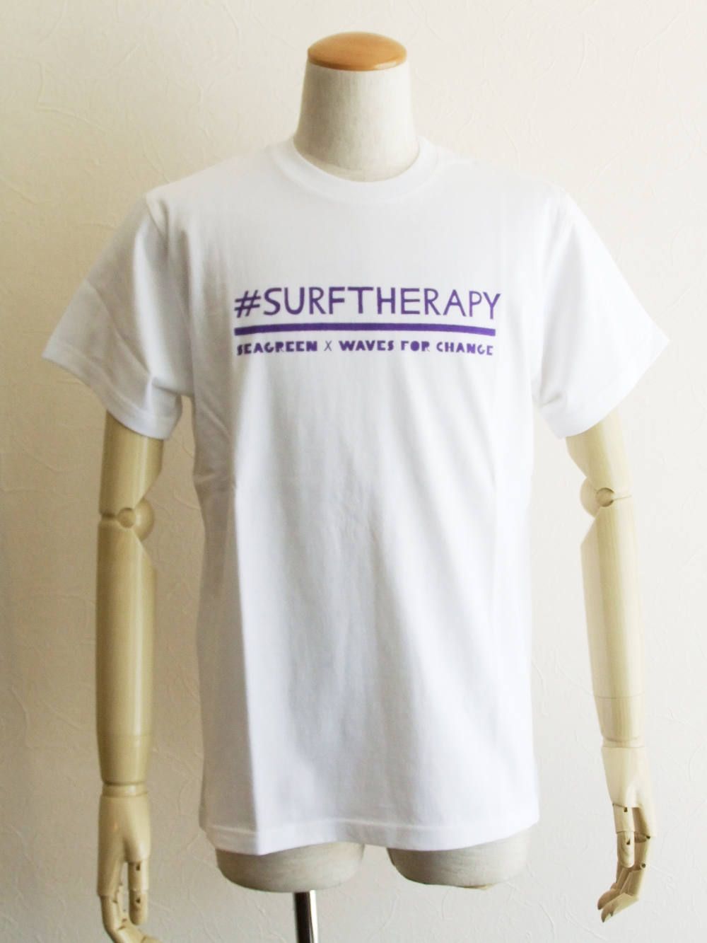 Seagreen × Wave for change コラボ T-シャツ ( ホワイト )  MSG20S8165