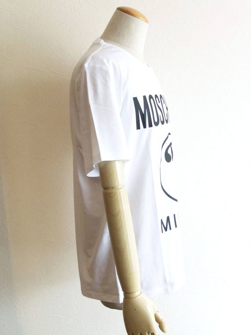 MOSCHINO ダブル クエスチョンマーク コットン Tシャツ ( WHITE ) - 44