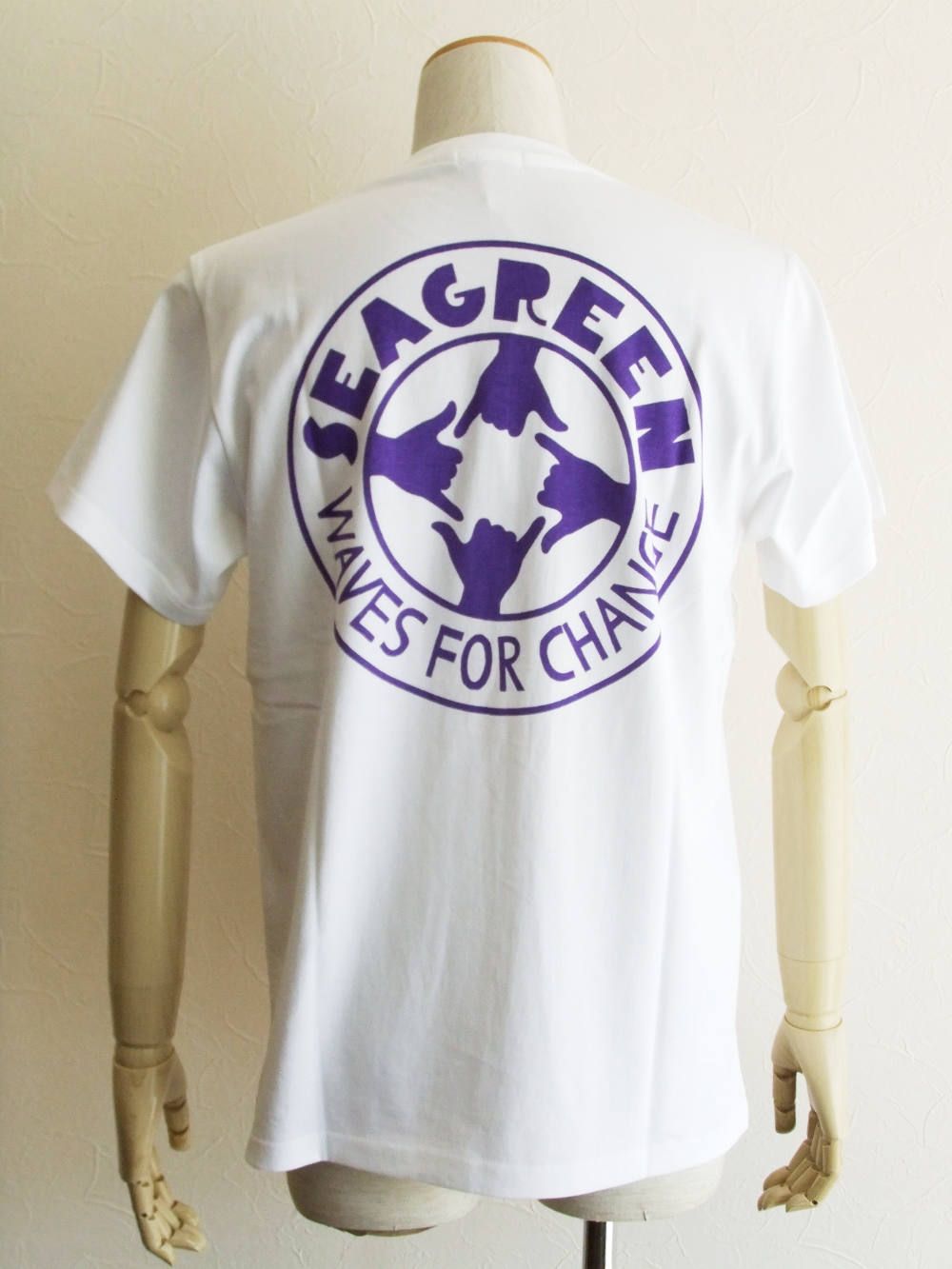 Seagreen × Wave for change コラボ T-シャツ ( ホワイト )  MSG20S8165