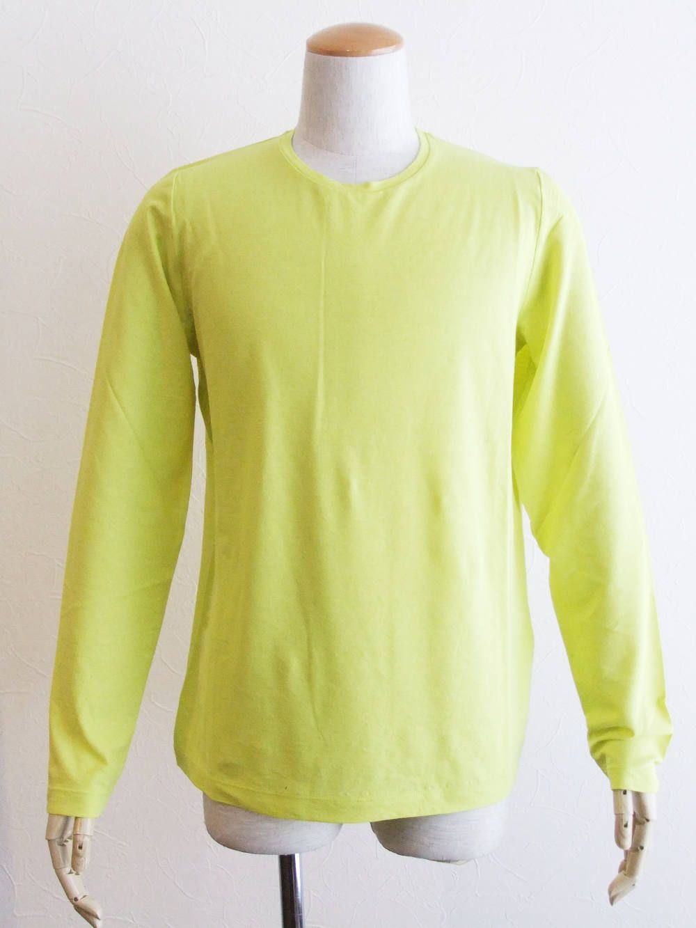 コットン クルーネック 長袖Tシャツ ( イエロー )  RC90001
