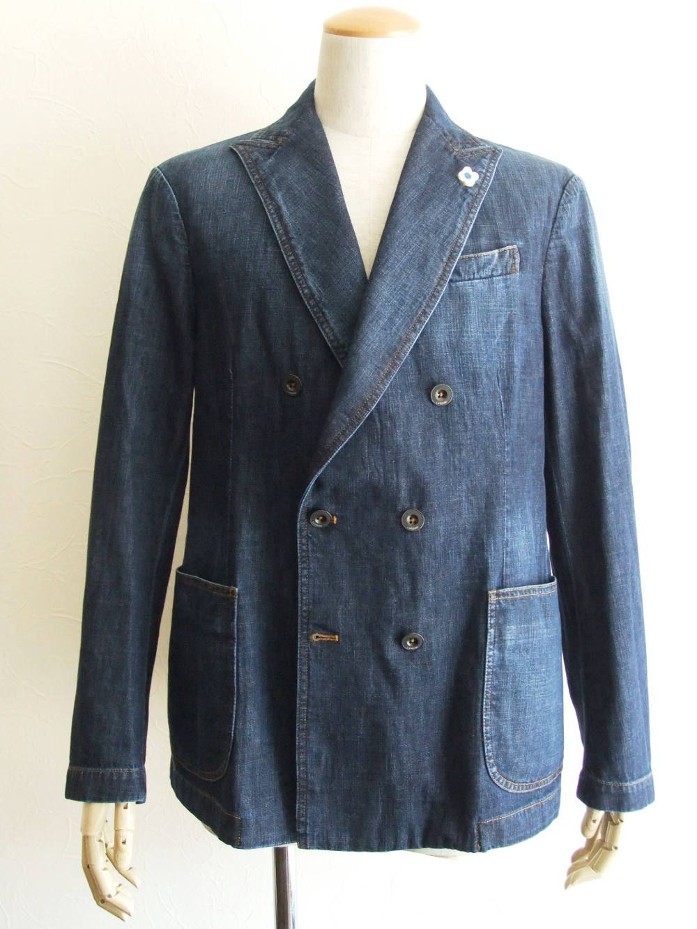 LARDINI - デニム DB ジャケット EIJEREMY EL54254 | 4.444glad LARDINI - デニム DB ジャケット EIJEREMY EL54254 | 4.444glad