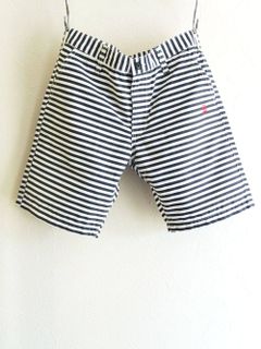ZEBRA SHORTS  ( 細ボーダー ) ストレッチ ハーフパンツ