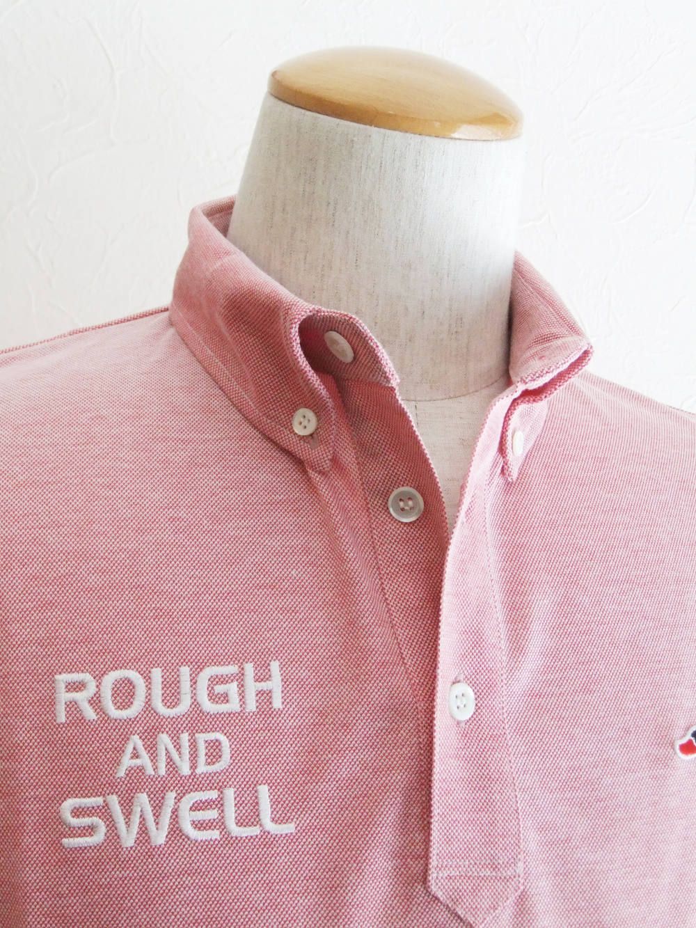 ROUGH AND SWELLポロシャツ L ピンク rough & swell - CLASSIC POLO ( ピンク ) 半袖ポロシャツ
