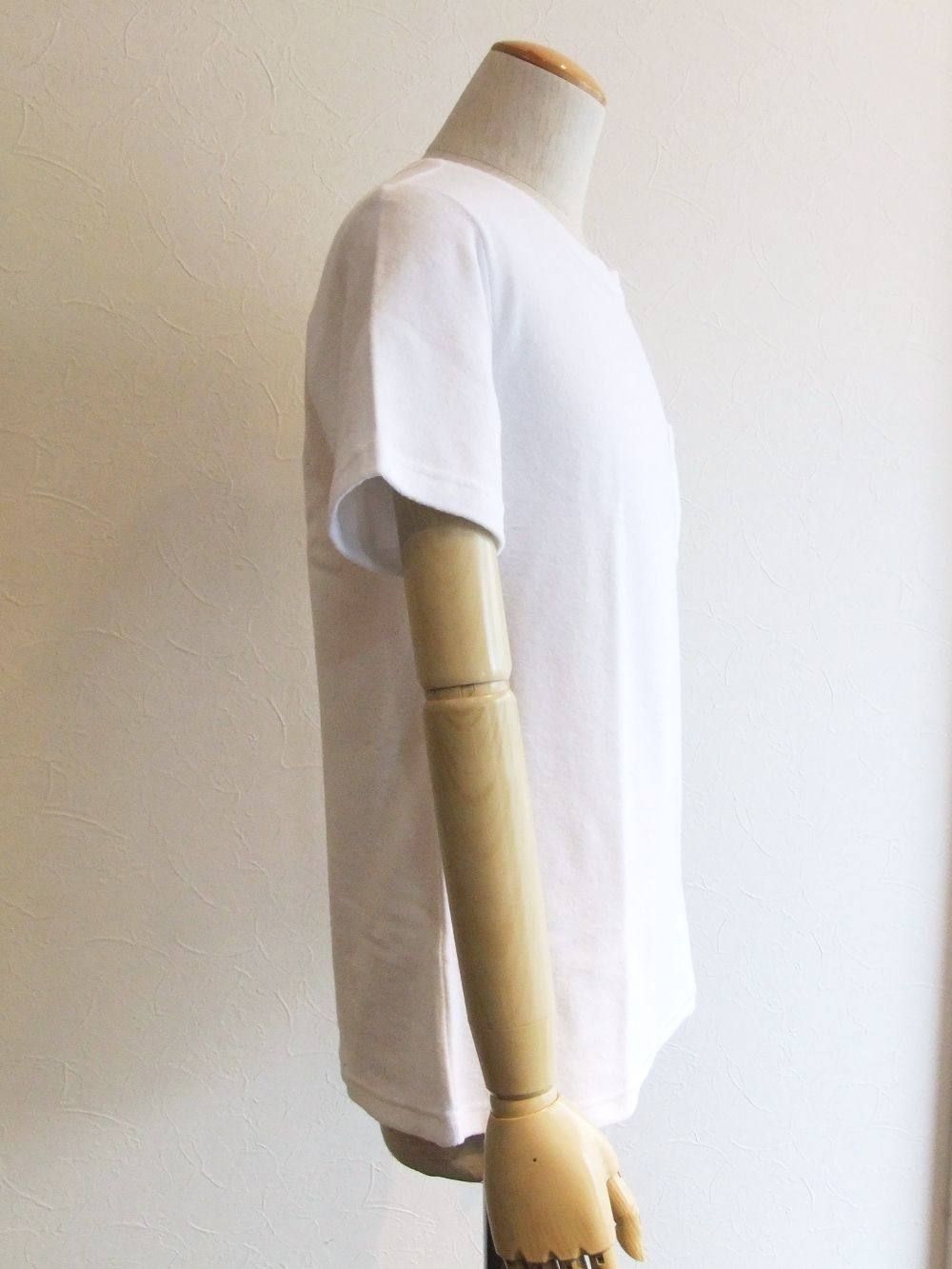 クルーネック 半袖パイルTシャツ ( ホワイト )   TS/TC442-501501