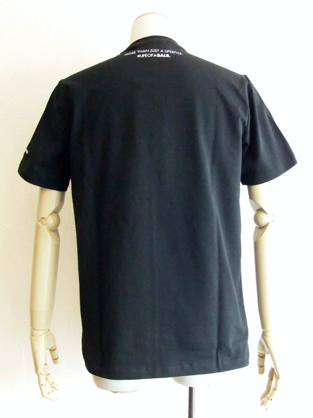 EMBOSSED STRAIGHT T-SHIRT ( ブラック ) ロゴ T-SHIRT