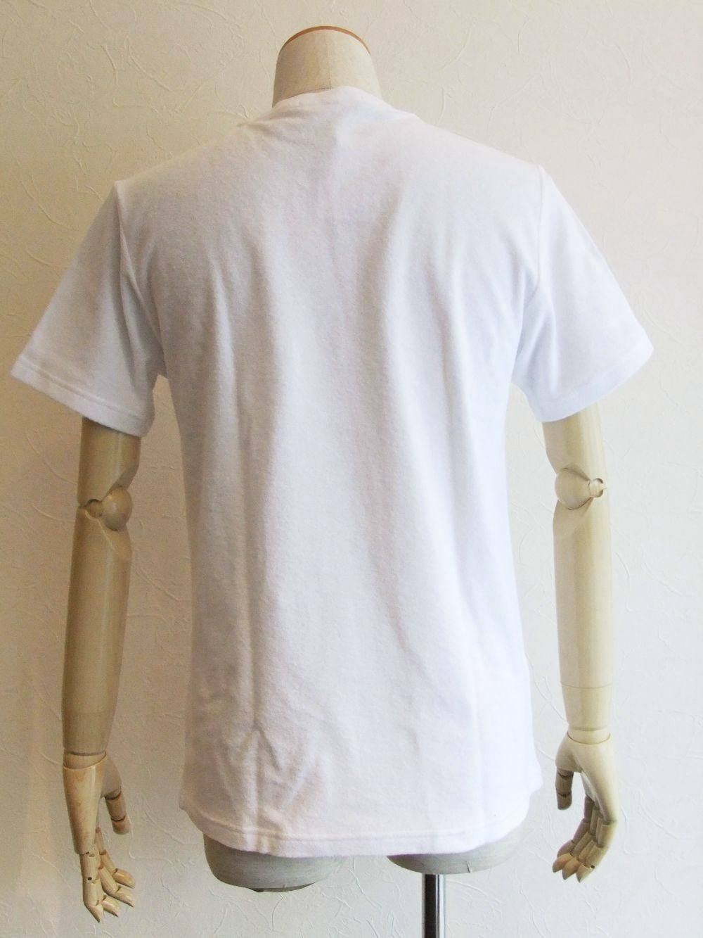 クルーネック 半袖パイルTシャツ ( ホワイト )   TS/TC442-501501