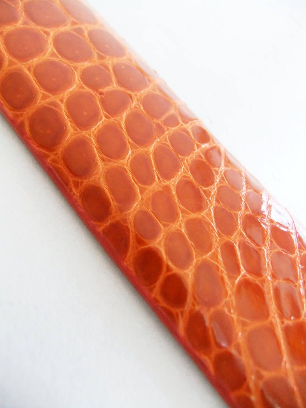 クロコダイル CROCODILE LEATHER BELT ( オレンジ )