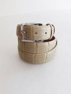 アリゲーター ALLIGATOR LEATHER BELT ( ライトベージュ )
