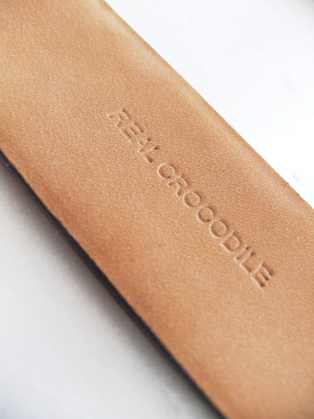 クロコダイル CROCODILE LEATHER BELT ( グリーン )