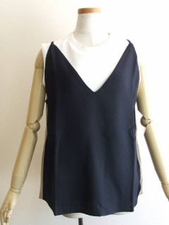 2枚重ね 2WAY キャミソール+ノースリーブ Tシャツ   BB02-923