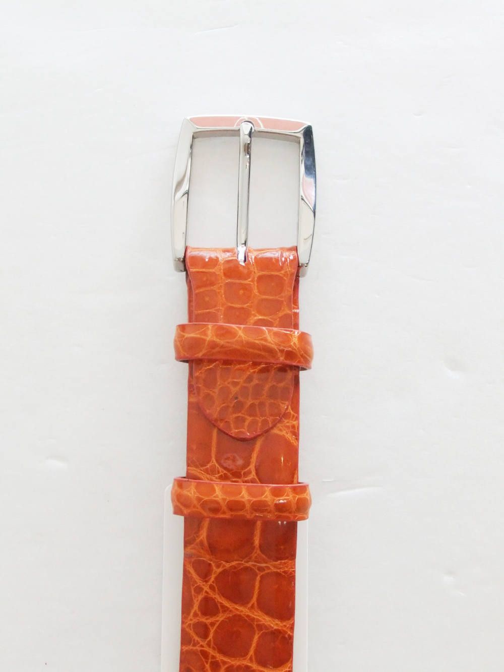 クロコダイル CROCODILE LEATHER BELT ( オレンジ )