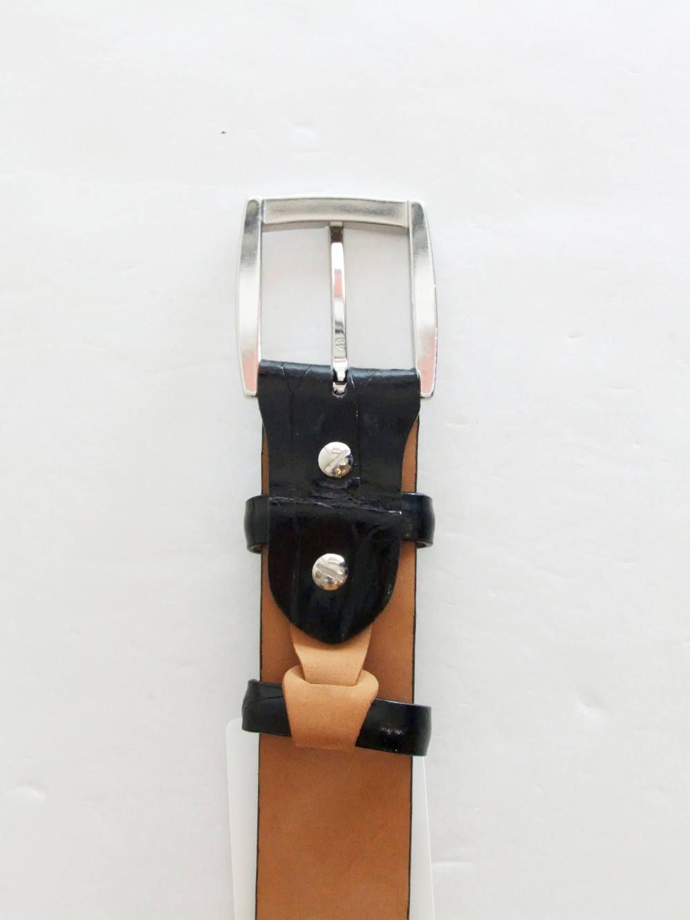 クロコダイル CROCODILE LEATHER BELT ( ブラック )