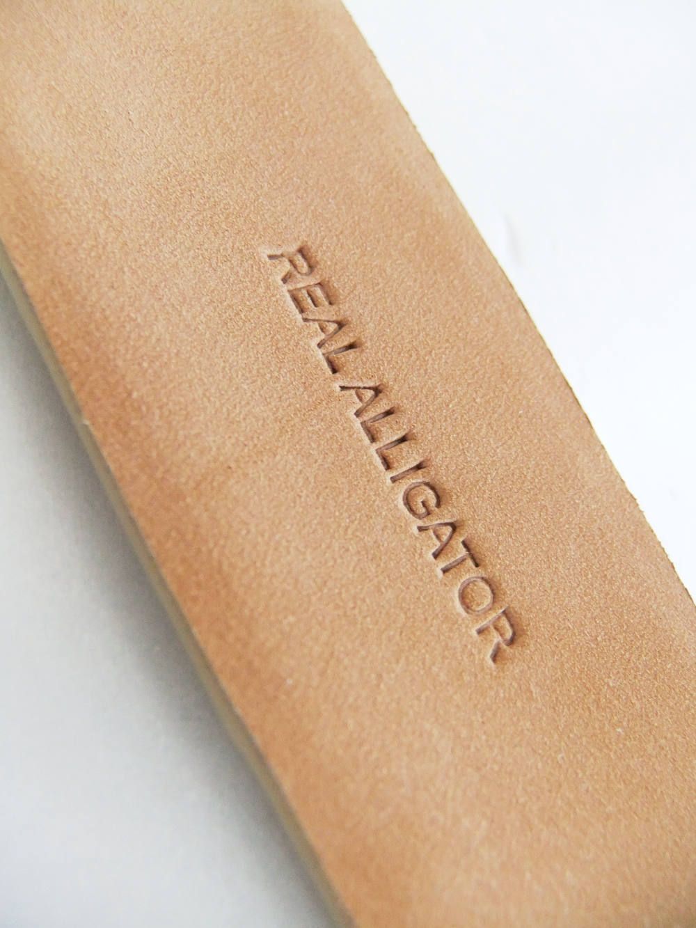 アリゲーター ALLIGATOR LEATHER BELT ( ライトベージュ )
