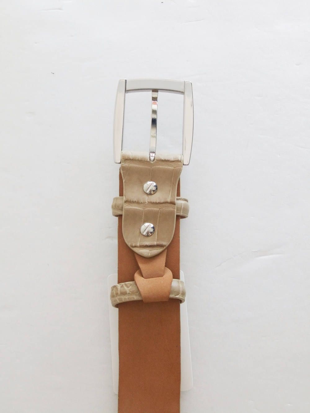 アリゲーター ALLIGATOR LEATHER BELT ( ライトベージュ )