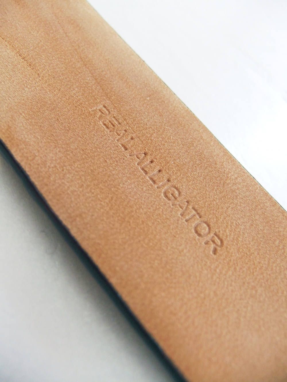 アリゲーター ALLIGATOR LEATHER BELT ( ターコイズブルー )