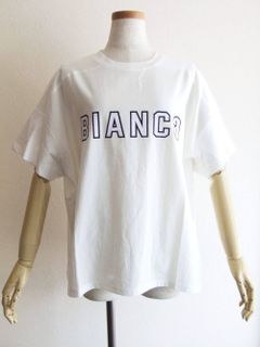 布帛切替え ロゴ入り Tシャツ  BB03-938  (オフホワイト)
