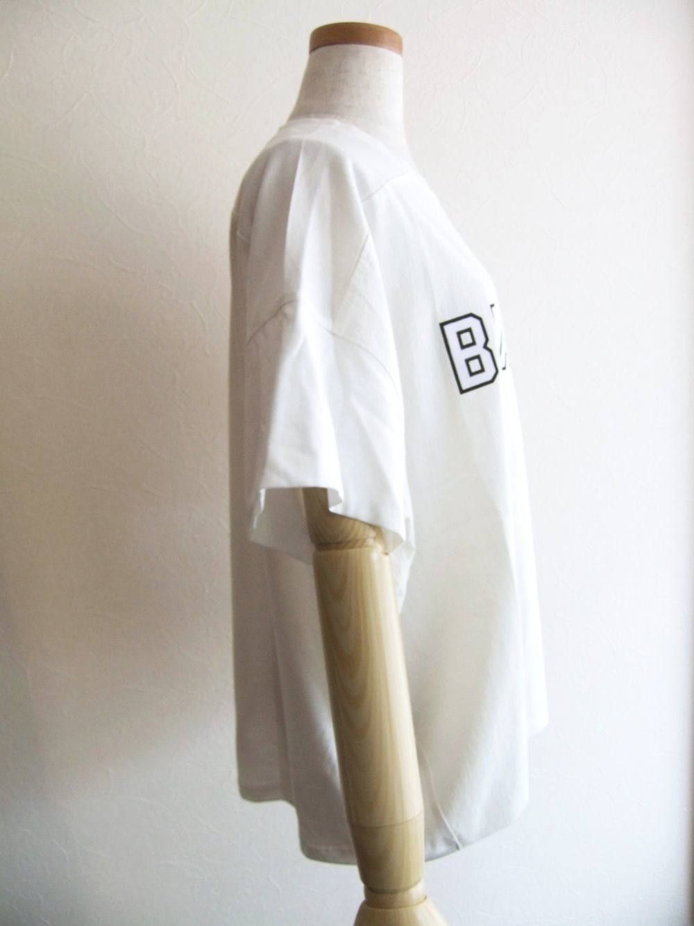 布帛切替え ロゴ入り Tシャツ  BB03-938  (オフホワイト)