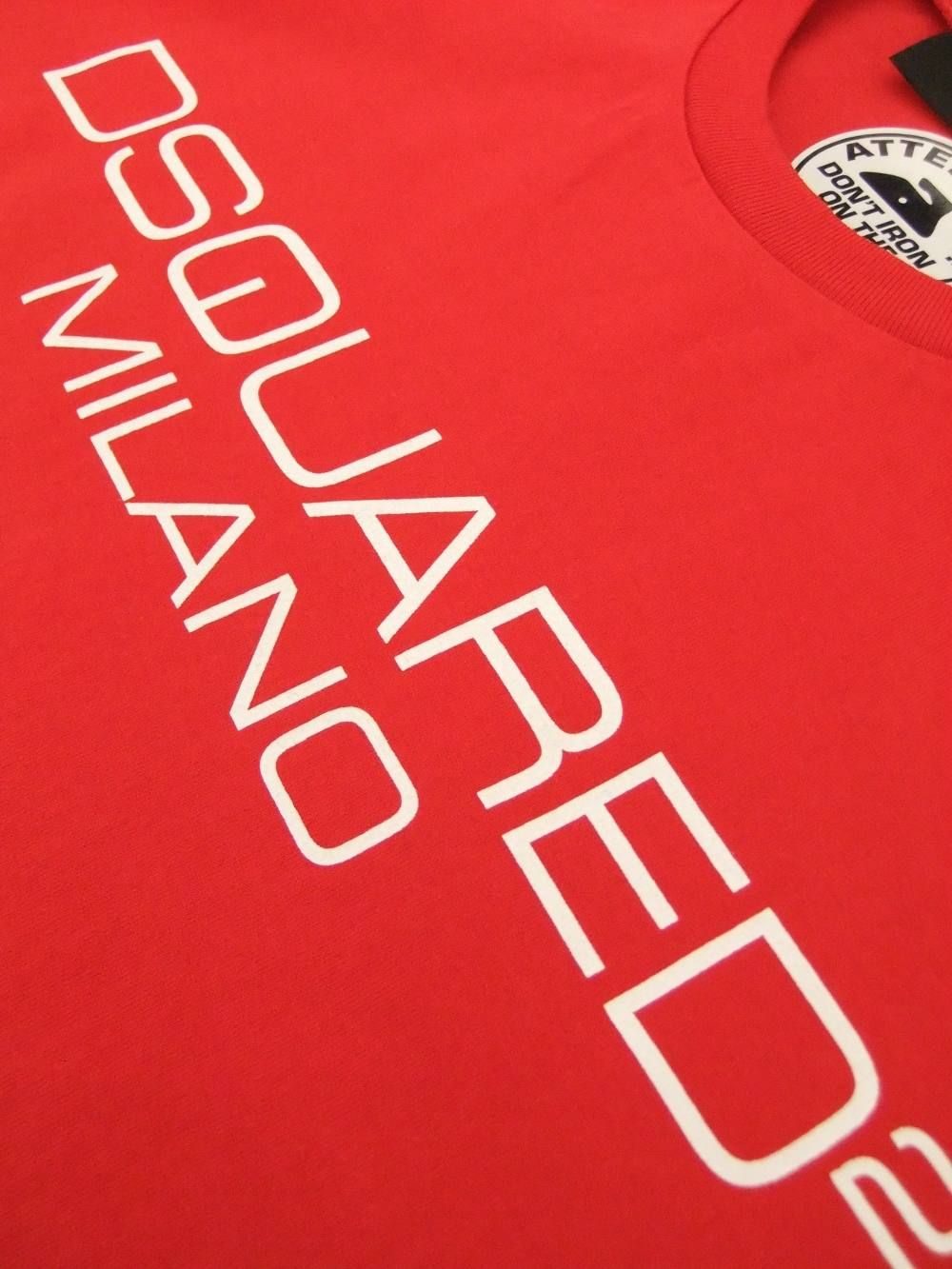 LADIES D2 Milano ロゴプリント T-SHIRT (レッド)    S75GD0082