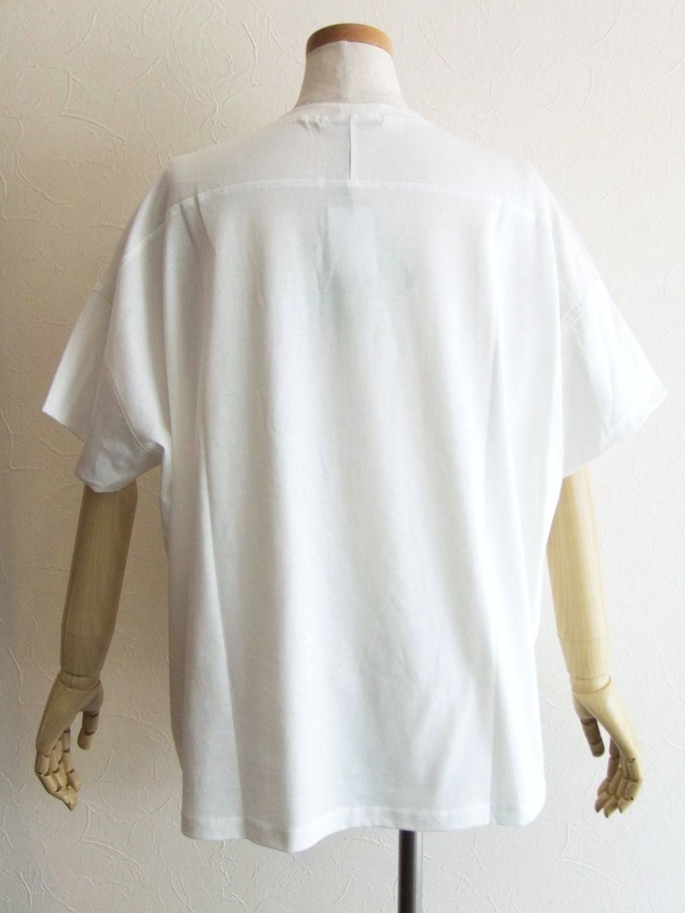 布帛切替え ロゴ入り Tシャツ  BB03-938  (オフホワイト)