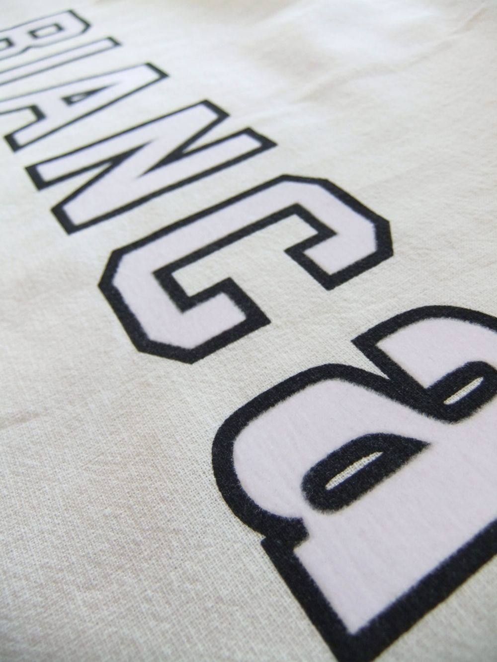 布帛切替え ロゴ入り Tシャツ  BB03-938  (オフホワイト)