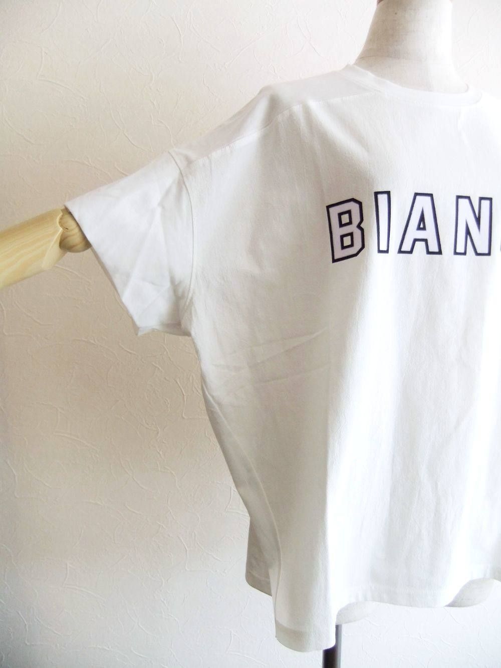 布帛切替え ロゴ入り Tシャツ  BB03-938  (オフホワイト)