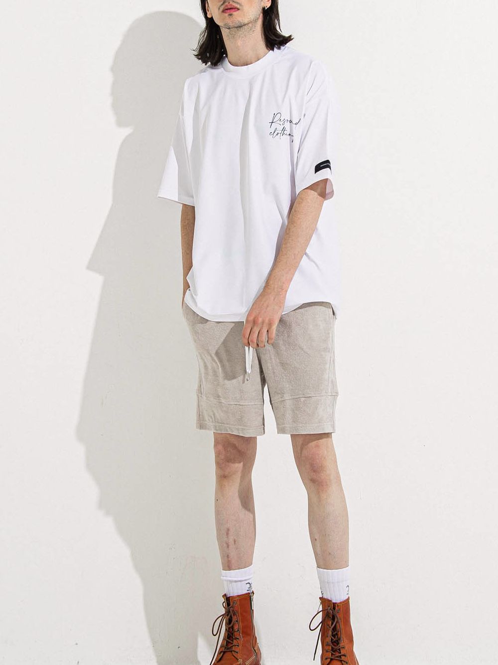 ID RUSH OVER T  (ホワイト)   オーバーサイズ ラッシュガード Tシャツ