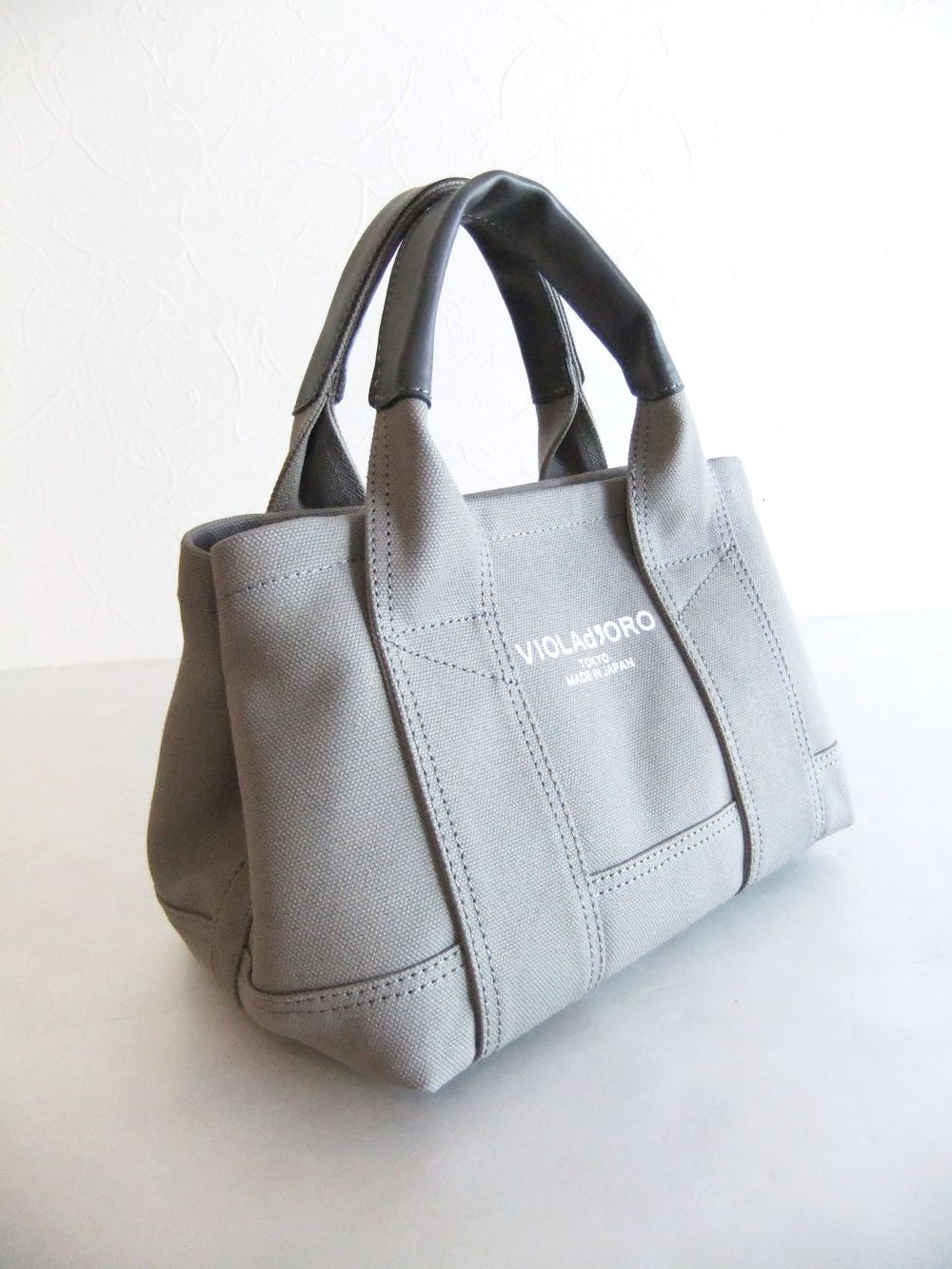 ロゴ入り キャンバス トートバッグ  (グレージュ)  BRUNO  V-1400C