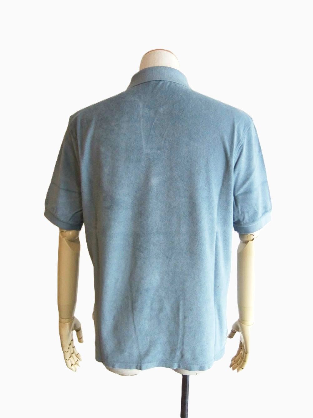 TERRY JOHNNY    パイル S/S スキッパー ポロ  (ブルーグレー)